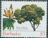 Stamp, Trees, Barbados,  , Plants (Flora)