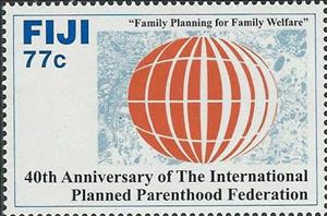 Stamp, Globe, Fiji,  