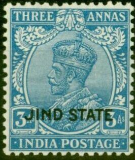King George V wearing Imperial Crown of India - overprinted