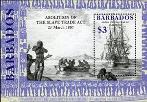 Souvenir Sheet, Souvenir Sheet, Slave ship, Barbados,  