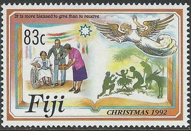 Stamp, It is more Blessed to Give, Fiji,  