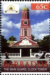 Stamp, Clock tower, Main Guardhouse, Bridgetown Garrison, Barbados,  , Towers, Clocks
