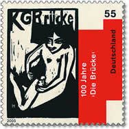Stamp, "Die Brücke" art wave, Germany, Federal Republic,  