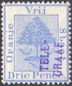 Stamp, Orange tree, Orange Free State,  , Plants (Flora), Telegraphy, Trees