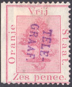 Stamp, Orange tree, Orange Free State,  , Plants (Flora), Telegraphy, Trees
