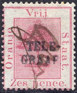 Stamp, Orange tree, Orange Free State,  , Plants (Flora), Telegraphy, Trees
