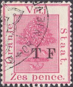 Stamp, Orange tree, Orange Free State,  , Plants (Flora), Telegraphy, Trees