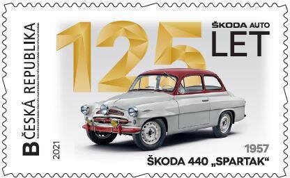 Stamp, 1957 Škoda 440, Personalized and Private Mail Stamps,  , Anniversaries and Jubilees, The Automobile Industry, Vehicles
