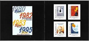 Souvenir Sheet, Antoine Lopez Poster Art. 1980 Rabbit, 1982 Chair, ..., Personalized and Private Mail Stamps,  , Art, Furniture, Moon, film, Promotional Posters, Rabbits