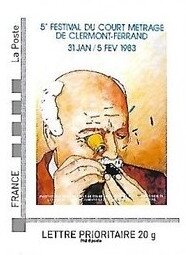 Stamp, Antoine Lopez Poster Art. 1983 Jewel, Personalized and Private Mail Stamps,  , Art, Gemstones, film, Promotional Posters