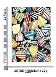 Stamp, Antoine Lopez Poster Art. 2000 Boiled Sweets, Personalized and Private Mail Stamps,  , Art, Candy, film, Promotional Posters