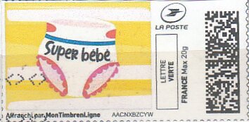 Birth Announcement. Super Bebe in colour
