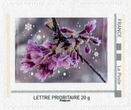 Stamp, Cheery Blossom Okame. Fleurs de Cerisier, Personalized and Private Mail Stamps,  , Flowers, Winter