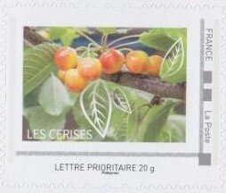 Stamp, Cherries Cerises, Personalized and Private Mail Stamps,  , Fruits, Summer