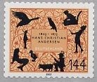 Stamp, H.C. Andersen, Germany, Federal Republic,  , Stylized Animals, Fairy Tales, Stylized Figures / Persons, Literary People (Poets and Writers), Anniversaries and Jubilees