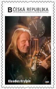 Stamp, Klaudius Kryšpín, Personalized and Private Mail Stamps,  , Famous People, Men, Music, Musicians, Singers