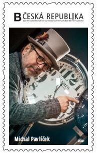 Stamp, Michal Pavlíček, Personalized and Private Mail Stamps,  , Famous People, Men, Music, Musicians, Singers