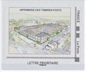 Stamp, Printery Imprimerie Timbres-Poste, Personalized and Private Mail Stamps,  , Buildings