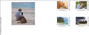 Souvenir Sheet, Robinson Journaliste 1, Personalized and Private Mail Stamps,  , Beaches, Coastal Areas, Dogs, Journalists