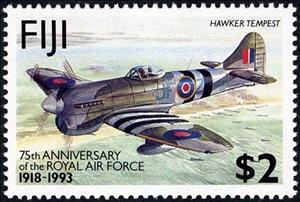 Stamp, Hawker Tempest, Fiji,  