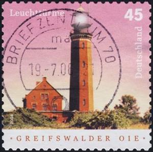 Stamp, Greifswalder Oie, Germany, Federal Republic,  , Lighthouses