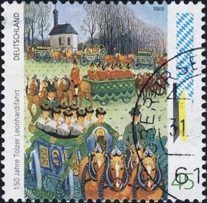 Stamp, Leonhardifahrt, Germany, Federal Republic,  