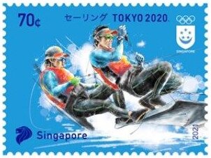 Stamp, Sailing, Singapore,  , Olympic Games, Sailing