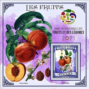 Souvenir Sheet, The International Year of Fruits and Vegetables - 2021, Togo,  , Fruits, Plants (Flora)