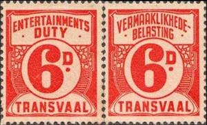Se-tenant, Numeral - se-tenant pair, Transvaal,  , Numbers