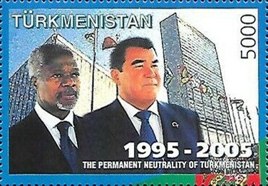 Niyazov with Kofi Annan