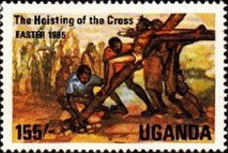 Stamp, Crucifixion, Uganda,  , Easter, Religion