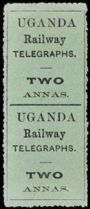 Stamp, Uganda Railway Telegraphs, Uganda,  , Railways, Telegraphy