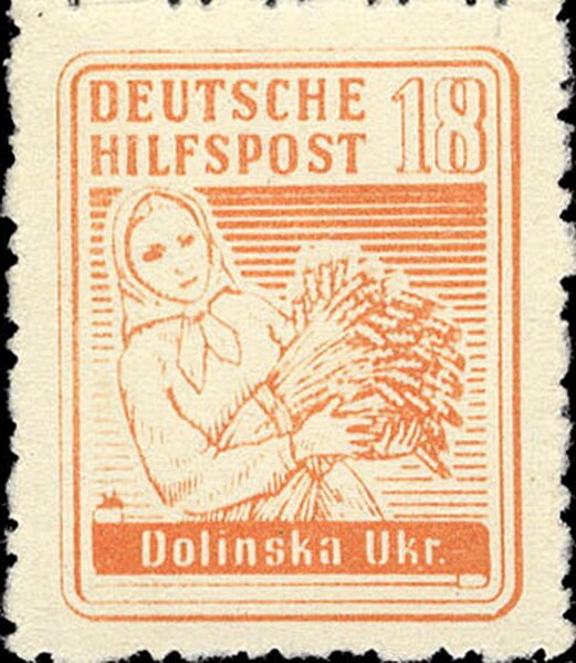 Peasant woman with a sheaf of grain : Dolinska