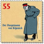Stamp, Captain of Koepenick, Germany, Federal Republic,  