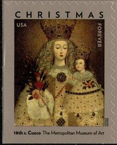 Stamp, Christmas 2020 : Our Lady of Guápulo, United States of America,  , Art, Christmas