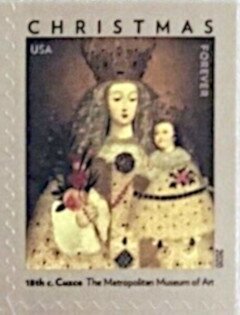 Stamp, Christmas 2020 : Our Lady of Guápulo, United States of America,  , Art, Christmas
