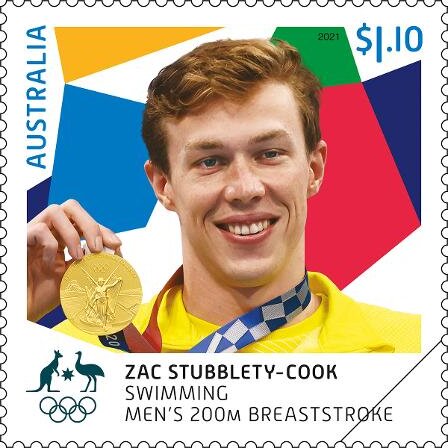 Zac Stubblety-Cook - Swimming Men's 200m Breaststroke