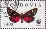 Stamp, Butterfly, Cinderellas,  , Animals (Fauna), Butterflies, Insects, WWF