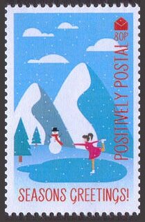 Stamp, Christmas, Cinderellas,  , Christmas, Mountains, Snowmen, Trees