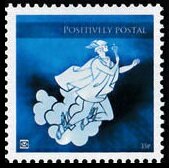 Stamp, Hermes, messenger of the gods, Cinderellas,  , Gods and goddesses