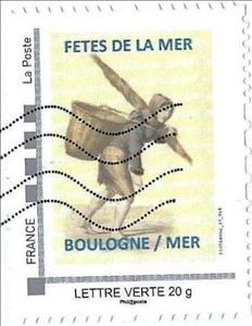 Stamp, Fete de la Mer Boulogne sur Mer. Shrimp Fisherwoman, Personalized and Private Mail Stamps,  , Festivals, Fishery, Women