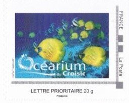 Stamp, Ocearium Croisic Yellow Fish, Personalized and Private Mail Stamps,  , Animals (Fauna), Fishes