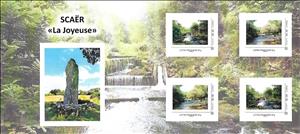 Souvenir Sheet, Scaer La Joyeuse, Personalized and Private Mail Stamps,  , Festivals, Landscapes, Rivers, Rocks