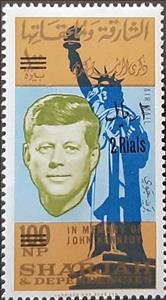 Stamp, John F. Kennedy, Sharjah,  