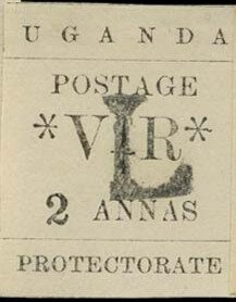 Stamp, Typeset Issue (‘L’ overprinted), Uganda,  , Letters (Alphabet)