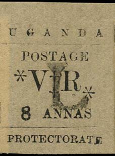 Stamp, Typeset Issue (‘L’ overprinted), Uganda,  , Letters (Alphabet)