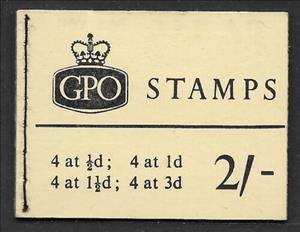 Booklet, Queen Elizabeth II - Predecimal Wilding, United Kingdom of Great Britain & Northern Ireland,  , Crowns and Coronets, Famous People, Heads of State, Queens, Royalty, Women