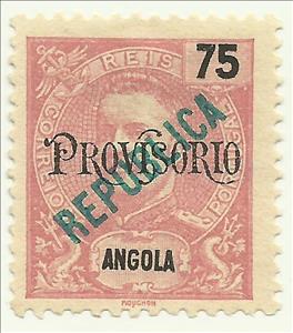 Stamp, Local overprint REPUBLICA, Angola,  