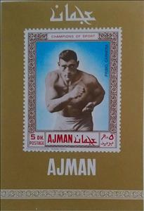 Souvenir Sheet, Primo Carnera (1906-1967), Italy, Ajman,  , Boxing, Famous People, Sports