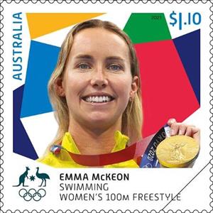 Stamp, Emma McKeon : Swimming - Women's 100m Freestyle, Australia,  , Olympic Games, Sports, Swimming, Women